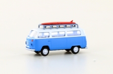 MiNis LC3969 - N - VW T2 Bus mit Surfbrett - blau/weiß